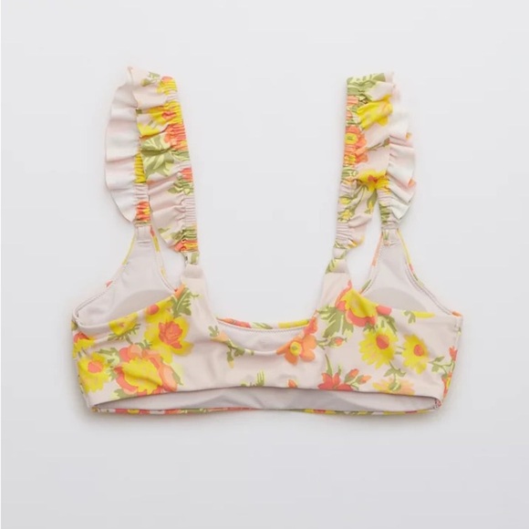 Aerie Printed Ruffle Scoop Bikini Top - Picture 6 of 9